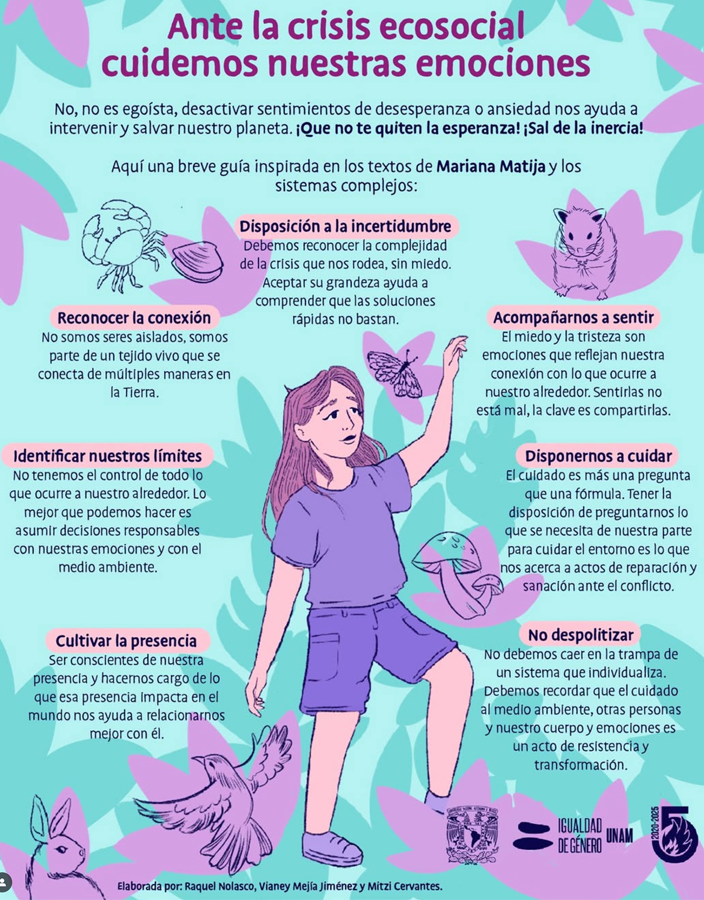 Infografía: Ante la crisis ecosocial cuidemos nuestras emociones (C3 UNAM)